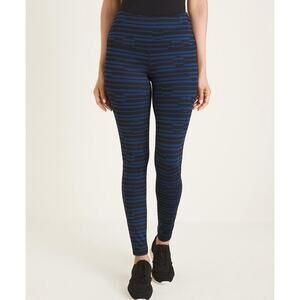 Chico's Zenergy So Slimming Blue and Black Geometric Leggings, size 4